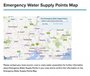 Victorian Emergency Water Supply Points