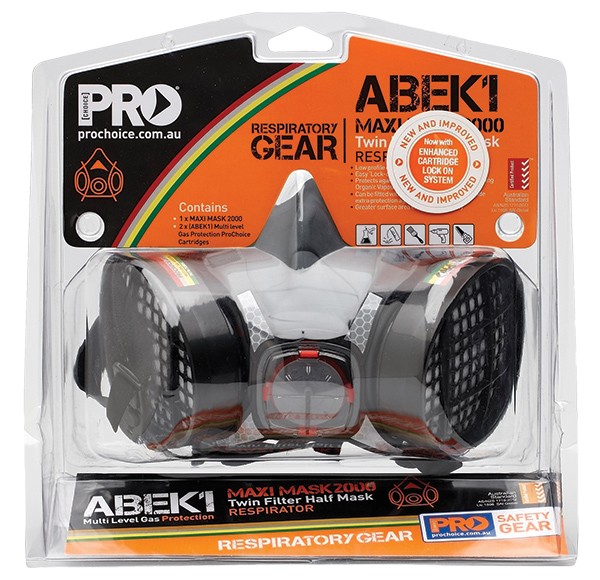 MaxiMask Half Face Mask With ABEK1 Cartridges