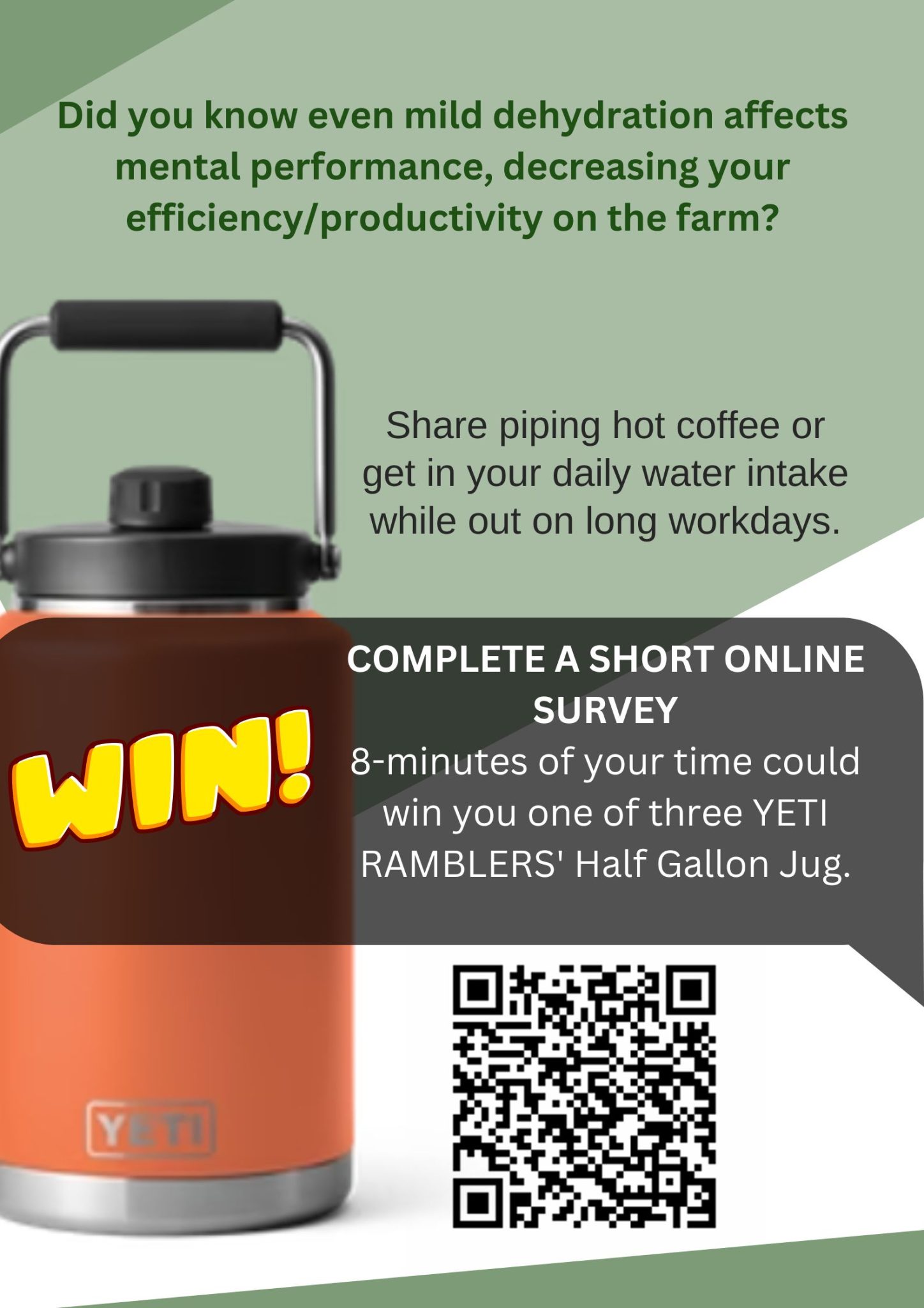 Win a Yeti! Complete the Farm Safety Survey to enter National Centre
