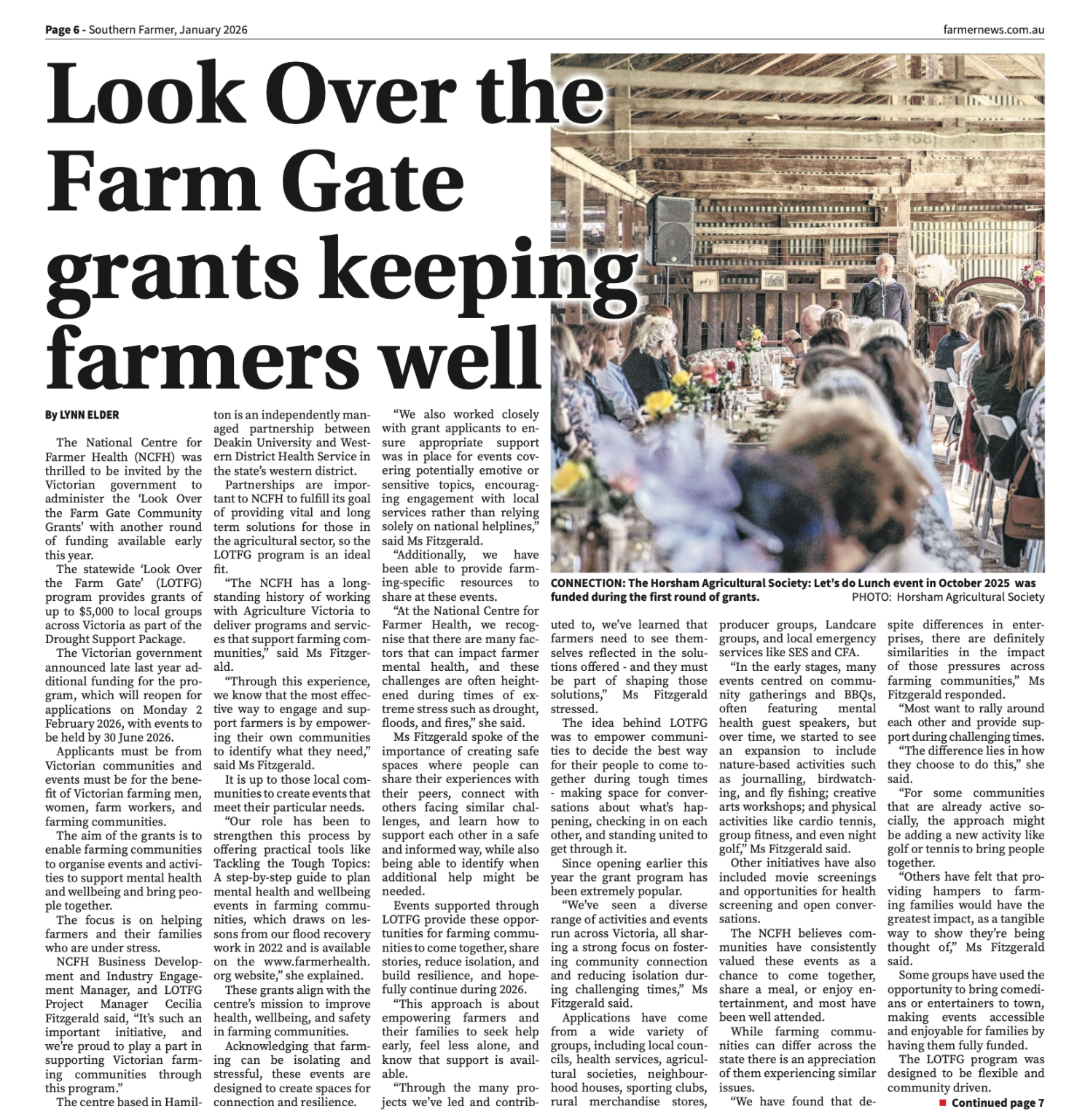 Article: Look Over the Farm Gate grants keeping farmers well | National ...
